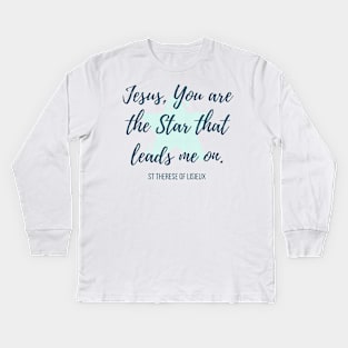 Jesus, my Star (blue) Kids Long Sleeve T-Shirt